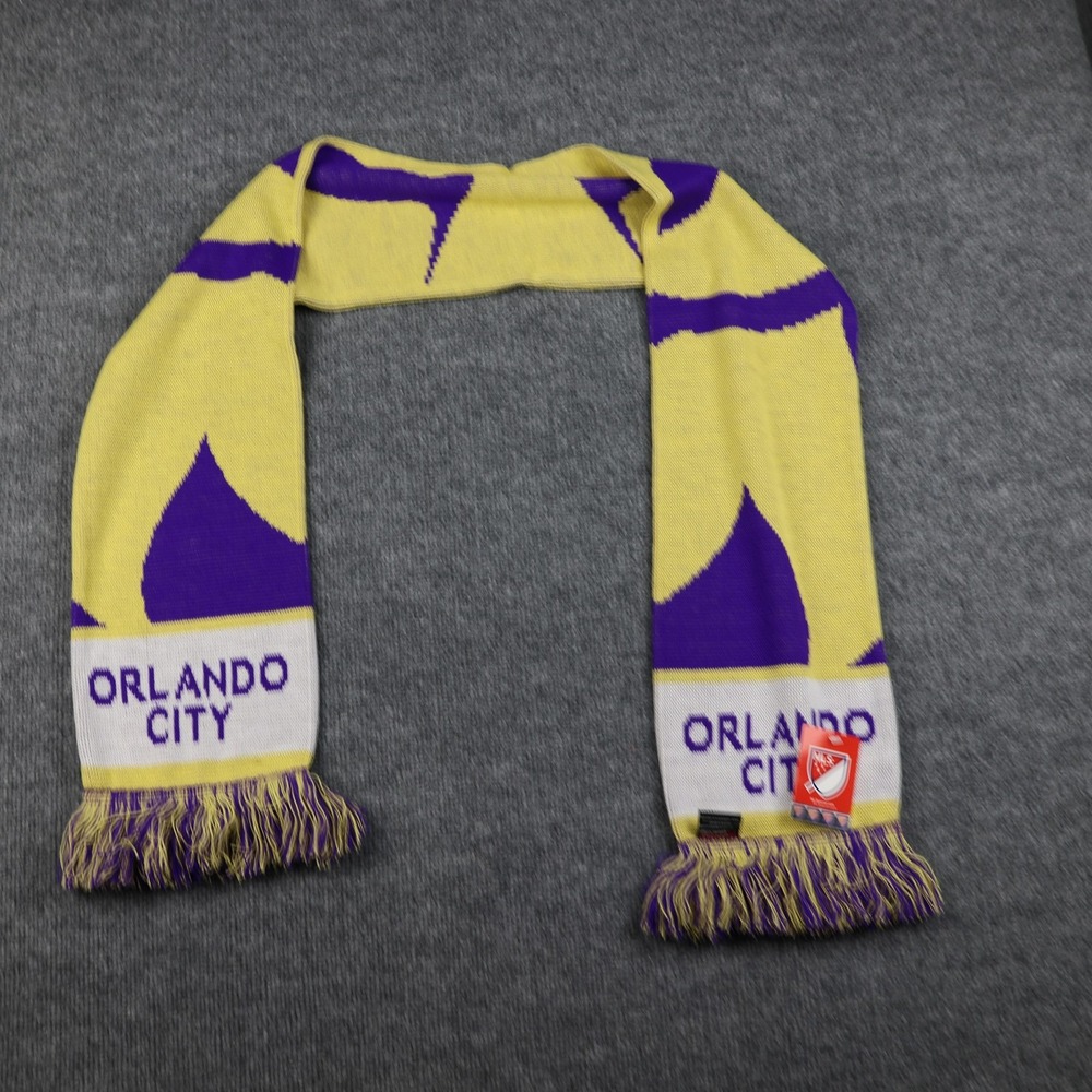 Orlando City SC‎ Scarf Mens One Size Purple Yellow MLS Soccer Made in England